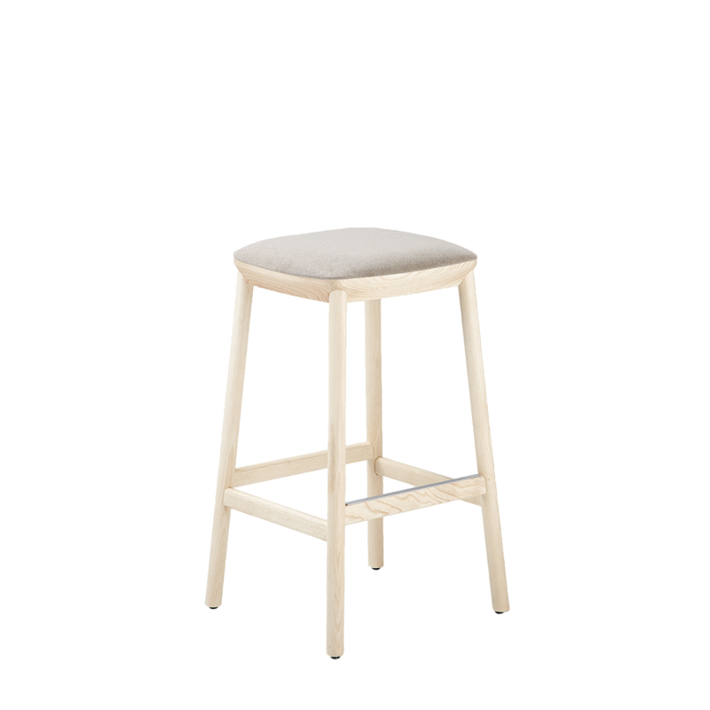 Mika Barstools Without Backrest - Upholstered Seat