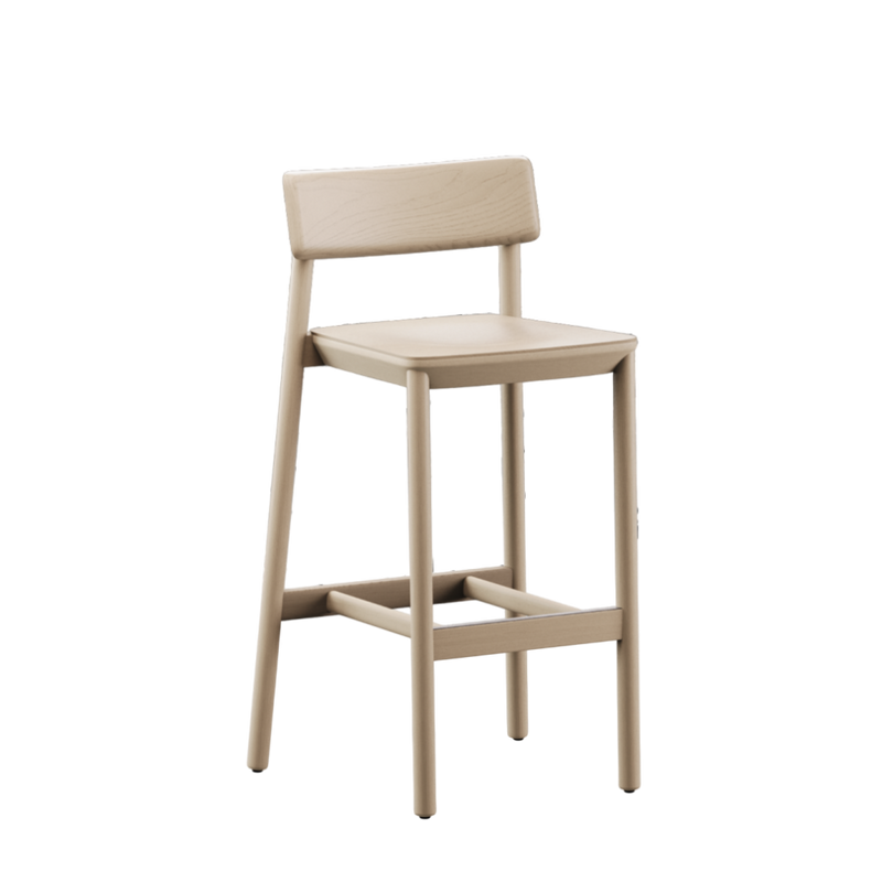 Mika Barstools with Backrest - Upholstered Seat