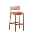 Mika Barstools with Backrest - Upholstered Seat