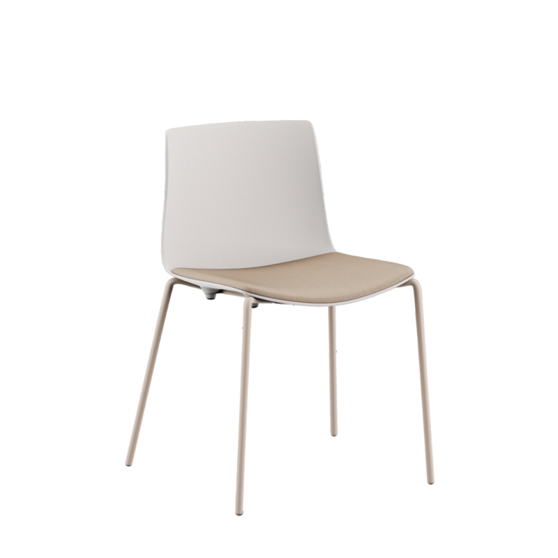 Rest 4-Leg Upholstered Chair with Arm
