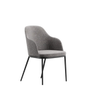 Rhone Side Armchair w/ Steel Base