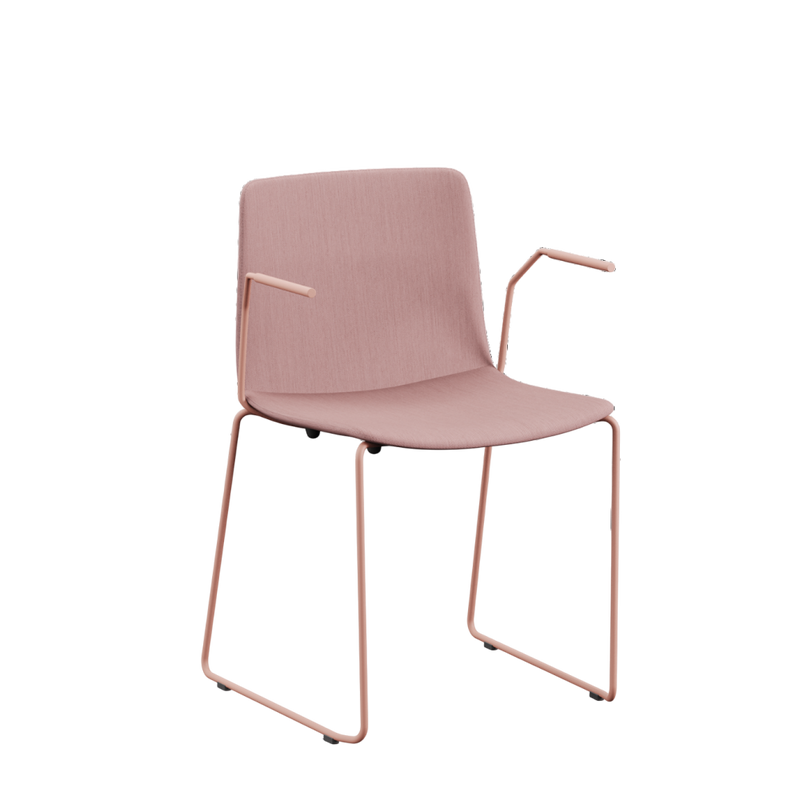 Rest Sled Upholstered Chair with Arm