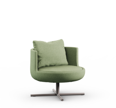 Round Metal Swivel Lounge Chair