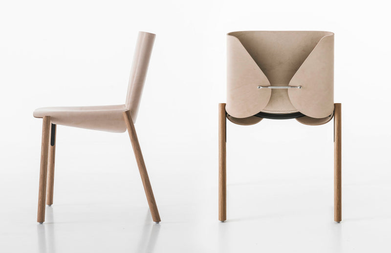 Buy Timeless Natural Hide Wood Leg Italian Chair | 212Concept