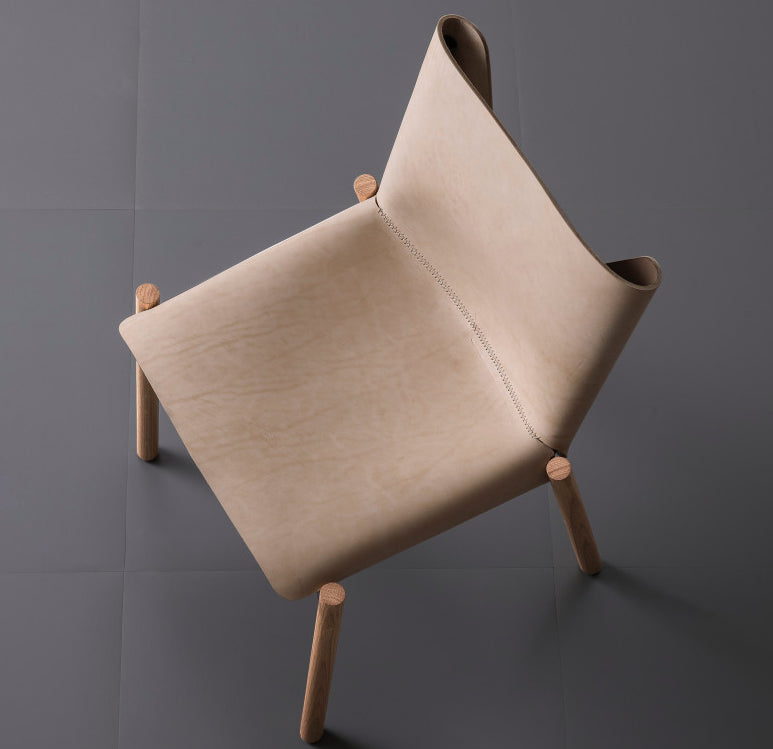 Buy Timeless Natural Hide Wood Leg Italian Chair | 212Concept