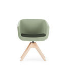 Arca Swivel Armchair w/Wooden Base