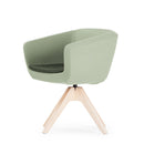 Arca Swivel Armchair w/Wooden Base