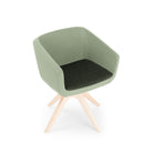 Arca Swivel Armchair w/Wooden Base
