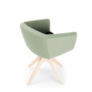 Arca Swivel Armchair w/Wooden Base