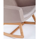 Arca Lounge High Back Chair w/Wood Base