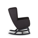 Arca Lounge High Back Chair w/Wood Base