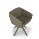 Arca Swivel Armchair w/Wooden Base