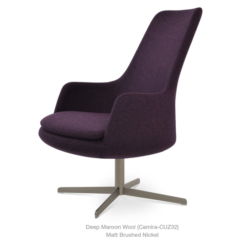 Dervish High Back 4-Star Swivel Lounge Chair