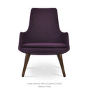 Dervish High Back Wood Lounge Chair