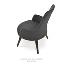Dervish High Back Wood Lounge Chair