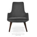 Dervish High Back Wood Lounge Chair