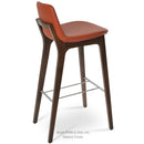 Pera Wood Handle Back Stool