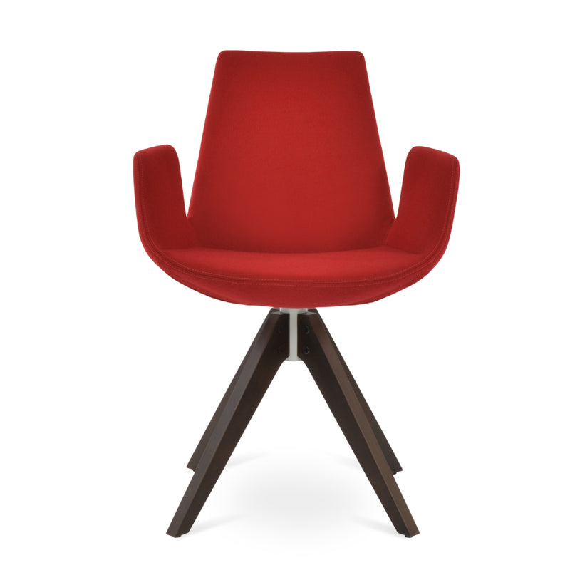 Eiffel Arm Pyramid Swivel Dining Chair