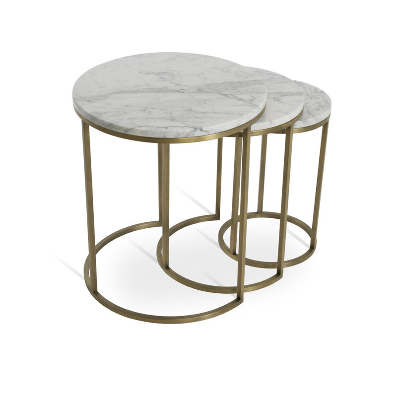 Alexy Marble Nesting End Table