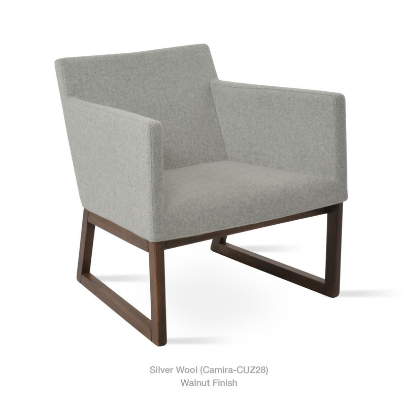 Harput Sled Wood Lounge Chair