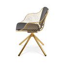 Zebra Stick Swivel Armchair