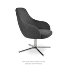 Gazel Arm Lounge Oval Swivel Chair