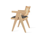 Pierre J Arm Half Wicker Dining Chair