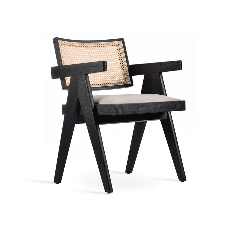 Pierre J Arm Half Wicker Dining Chair