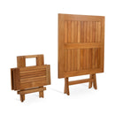 Pamela Teak Folding Square Dining Table