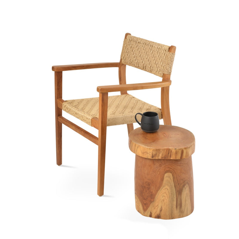 Earth Pillar Teak Side Table