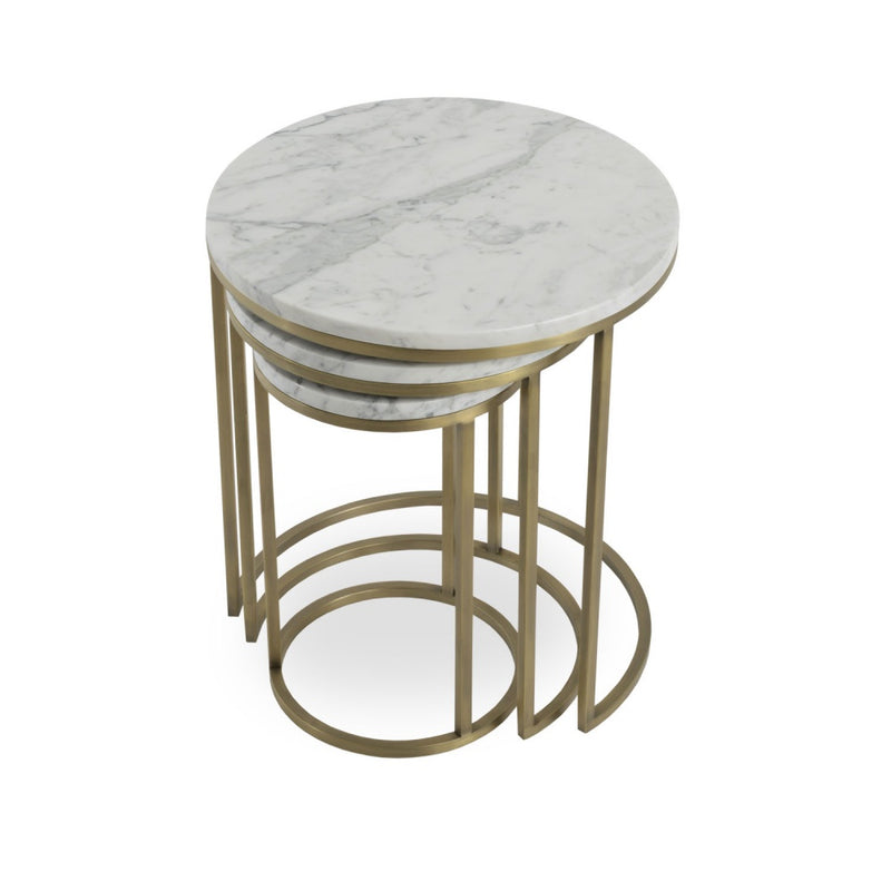 Alexy Marble Nesting End Table