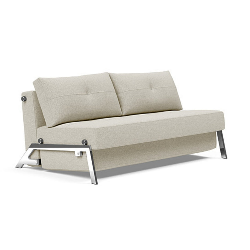 Cubed Queen Size Sofa Bed With Chrome Legs