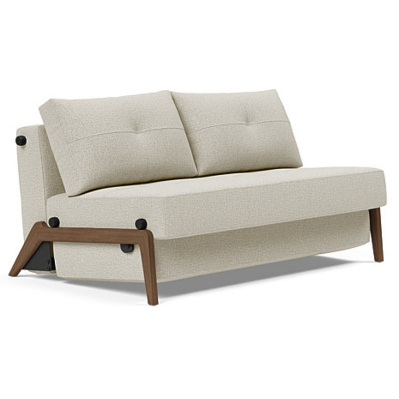 Cubed Full Size Sofa Bed With Dark Wood Legs