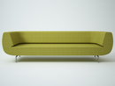 Durgu Modern Three Seater Sofa In lime green fabric