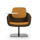 Arca Lounge Mid  Back Swivel Chair w/Metal Plate