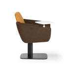 Arca Lounge Mid  Back Swivel Chair w/Metal Plate