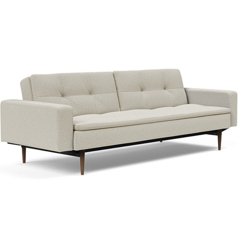 Dublexo Styletto Sofa Bed Dark Wood With Arms