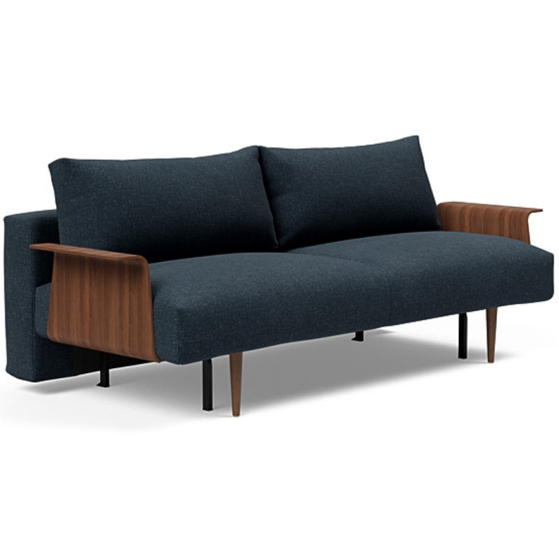 Frode Dark Styletto Sofa Bed Walnut Arms