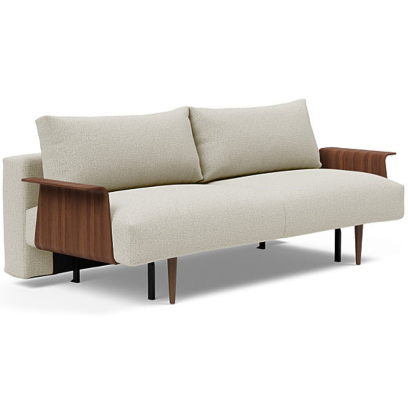 Frode Dark Styletto Sofa Bed Walnut Arms