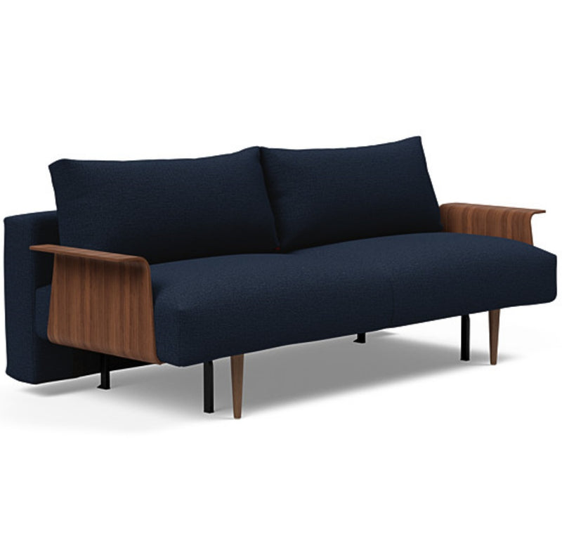 Frode Dark Styletto Sofa Bed Walnut Arms