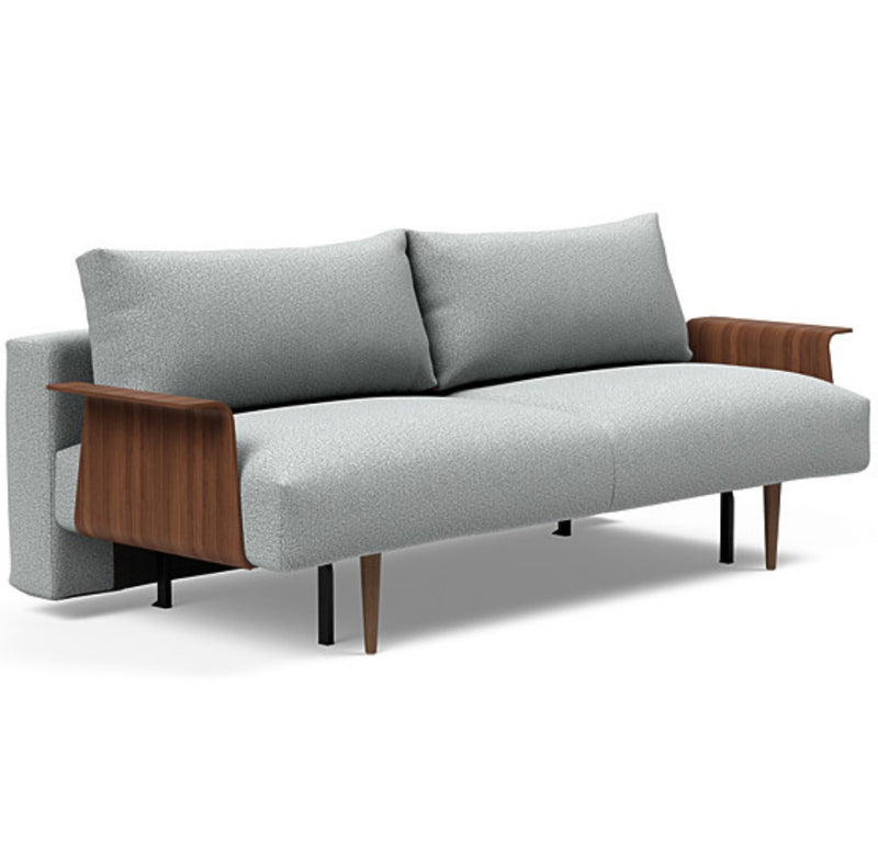 Frode Dark Styletto Sofa Bed Walnut Arms