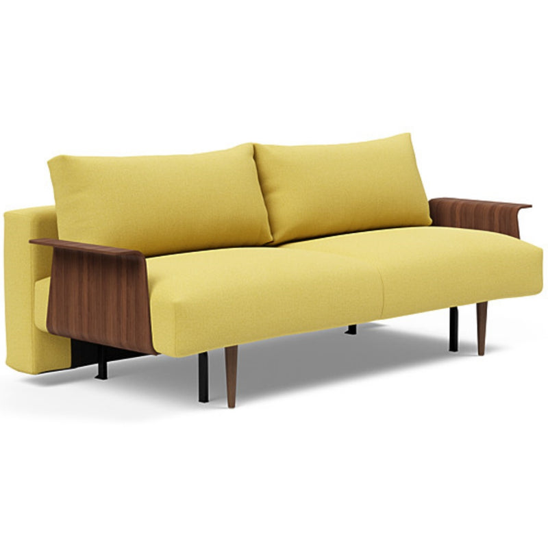 Frode Dark Styletto Sofa Bed Walnut Arms