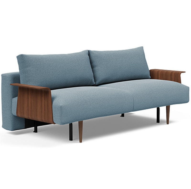 Frode Dark Styletto Sofa Bed Walnut Arms