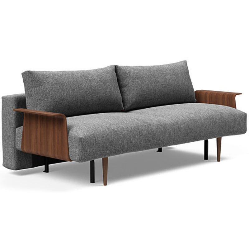 Frode Dark Styletto Sofa Bed Walnut Arms