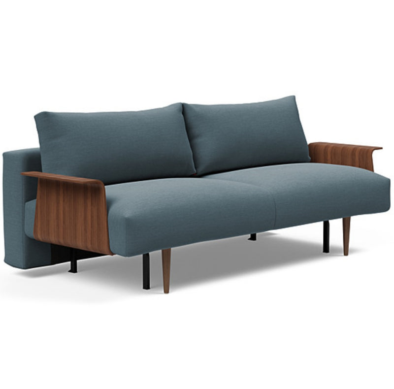 Frode Dark Styletto Sofa Bed Walnut Arms