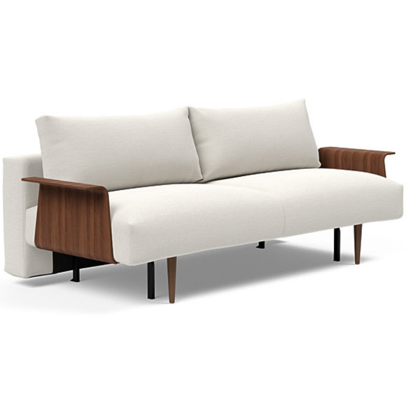 Frode Dark Styletto Sofa Bed Walnut Arms