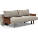 Frode Dark Styletto Sofa Bed Walnut Arms
