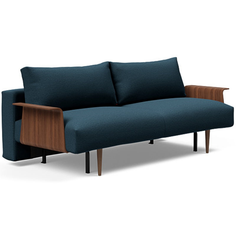 Frode Dark Styletto Sofa Bed Walnut Arms