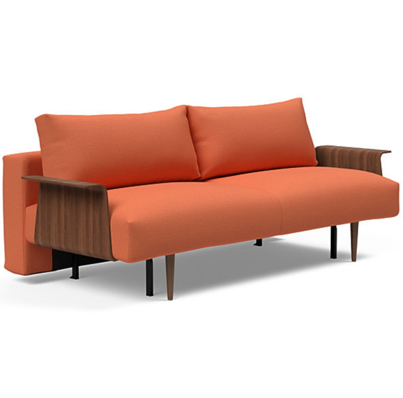 Frode Dark Styletto Sofa Bed Walnut Arms