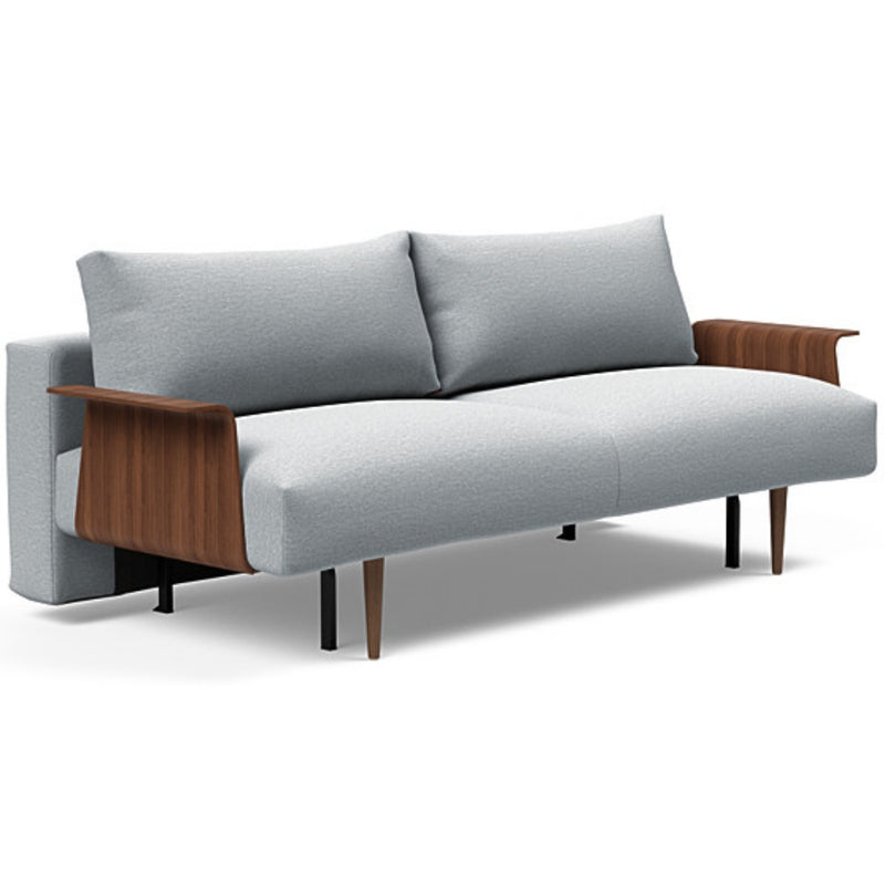 Frode Dark Styletto Sofa Bed Walnut Arms